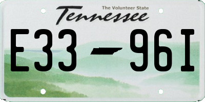 TN license plate E3396I