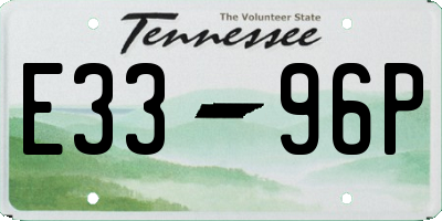 TN license plate E3396P