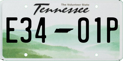 TN license plate E3401P