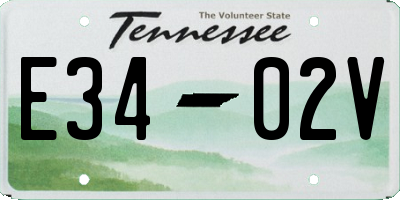 TN license plate E3402V