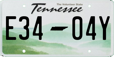 TN license plate E3404Y