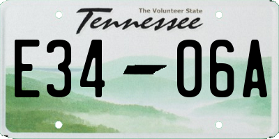 TN license plate E3406A