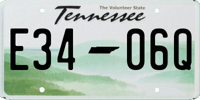 TN license plate E3406Q