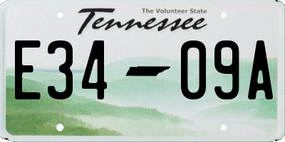 TN license plate E3409A