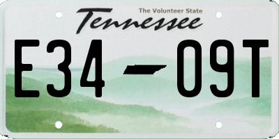 TN license plate E3409T