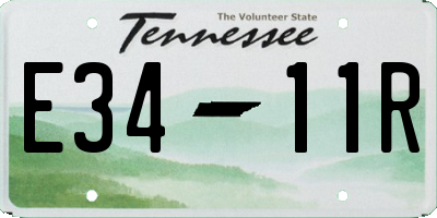 TN license plate E3411R