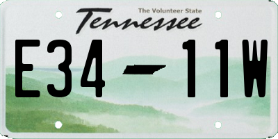 TN license plate E3411W