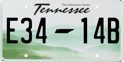 TN license plate E3414B