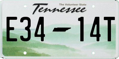 TN license plate E3414T