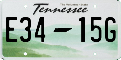 TN license plate E3415G