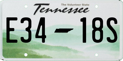 TN license plate E3418S