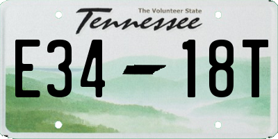 TN license plate E3418T
