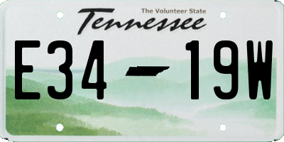 TN license plate E3419W