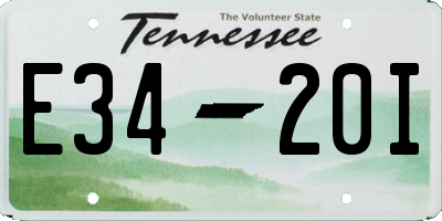 TN license plate E3420I