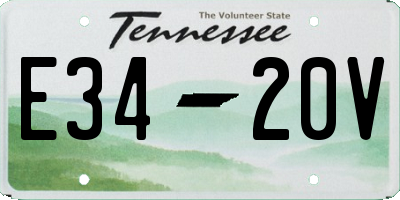 TN license plate E3420V