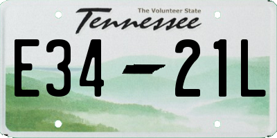 TN license plate E3421L