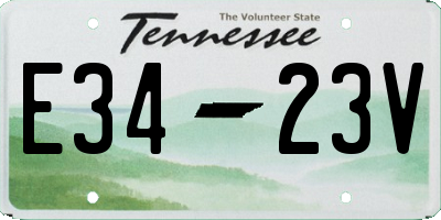 TN license plate E3423V