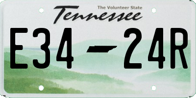 TN license plate E3424R