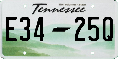 TN license plate E3425Q