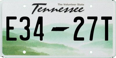TN license plate E3427T