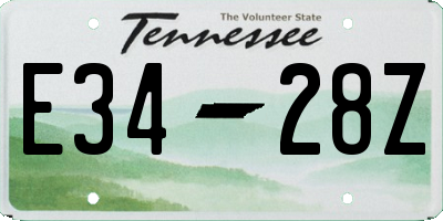 TN license plate E3428Z