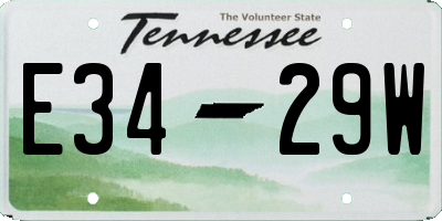TN license plate E3429W