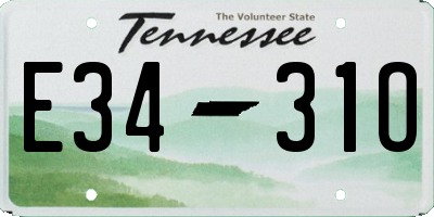 TN license plate E3431O