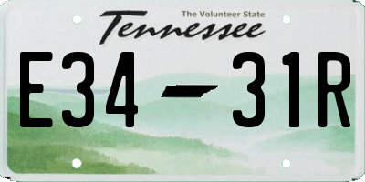 TN license plate E3431R