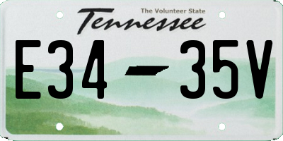 TN license plate E3435V