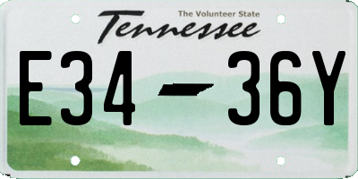 TN license plate E3436Y