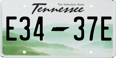 TN license plate E3437E