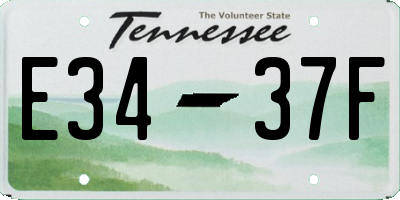 TN license plate E3437F