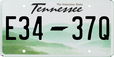 TN license plate E3437Q