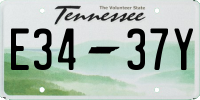 TN license plate E3437Y