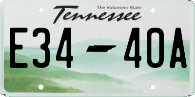 TN license plate E3440A