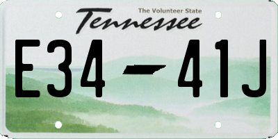 TN license plate E3441J