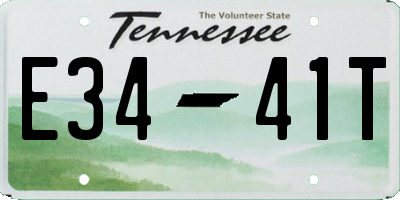 TN license plate E3441T