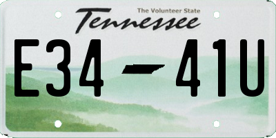 TN license plate E3441U