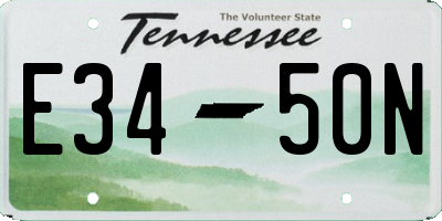 TN license plate E3450N