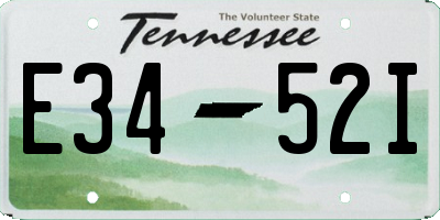 TN license plate E3452I