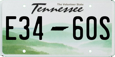 TN license plate E3460S