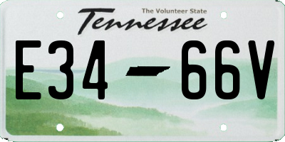TN license plate E3466V