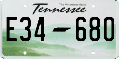 TN license plate E3468O