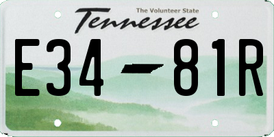 TN license plate E3481R