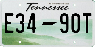 TN license plate E3490T