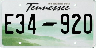 TN license plate E3492O