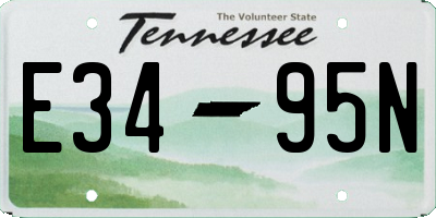 TN license plate E3495N