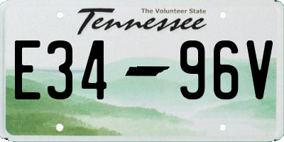 TN license plate E3496V