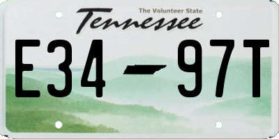 TN license plate E3497T
