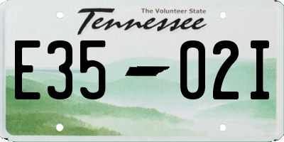 TN license plate E3502I